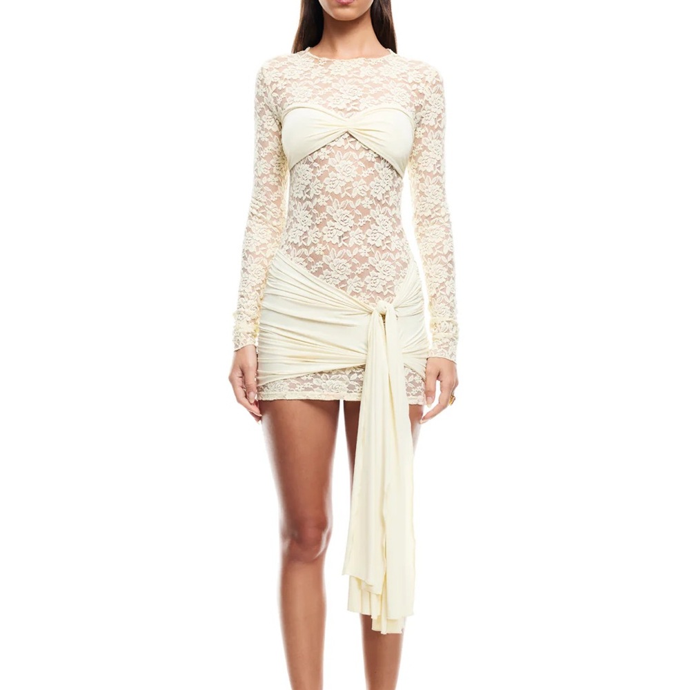 Lioness Cream Lace Mini Dress